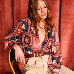 Tianna Shirt Squared Astrology Print